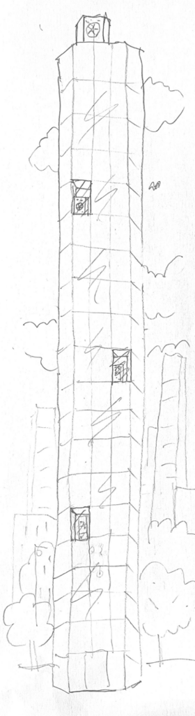 Lo Fi Tower Heist concept drawing